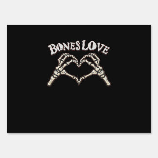 Love Skeleton Hand Classic Look Sign