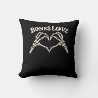 Love Skeleton Hand Classic Look Throw Pillow