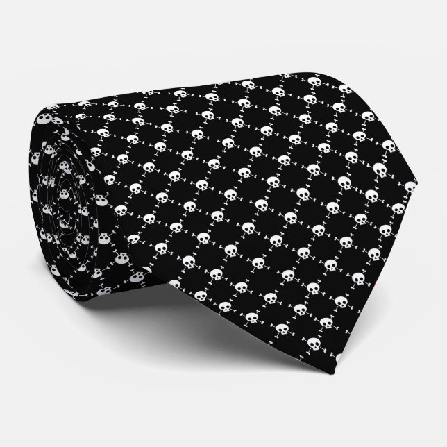 Love, Skull & Bones Neck Tie (Rolled)