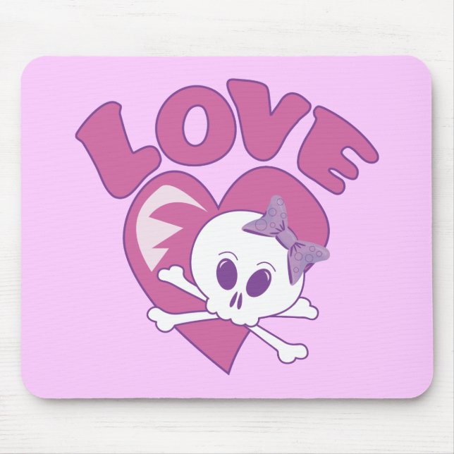 Love Skull Mouse Pad (Front)