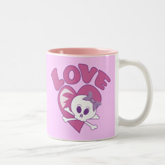 Love Skull Two-Tone Coffee Mug