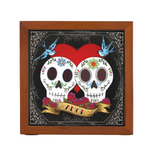 Love Skulls Desk Organizer