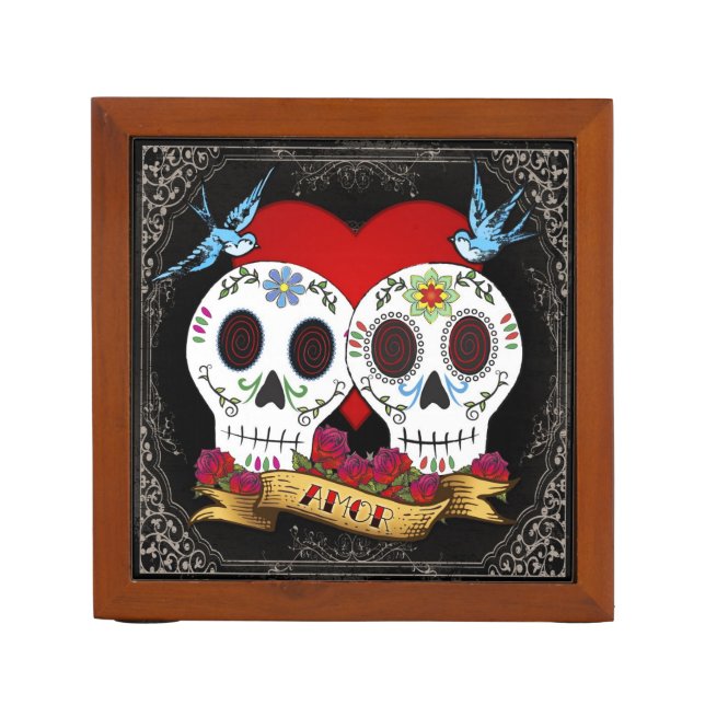 Love Skulls Desk Organizer (Front)