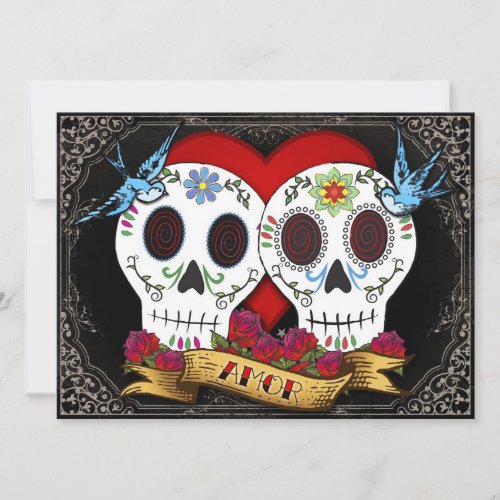 Love Skulls Invitation