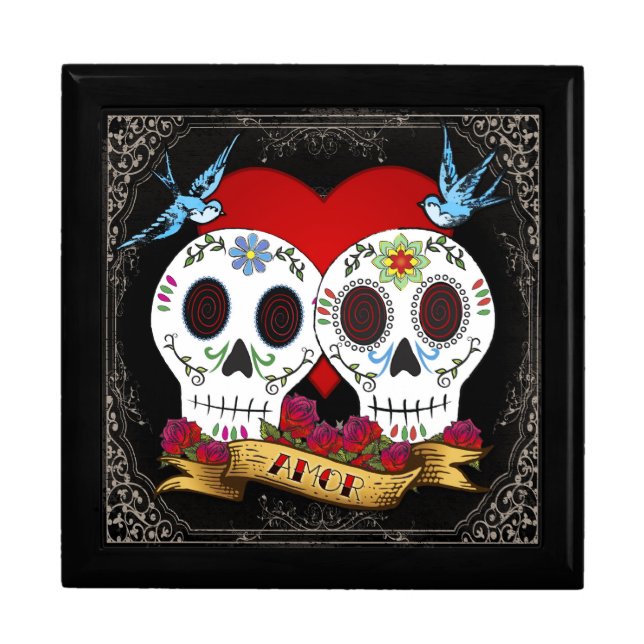 Love Skulls Jewelry Box (Front)