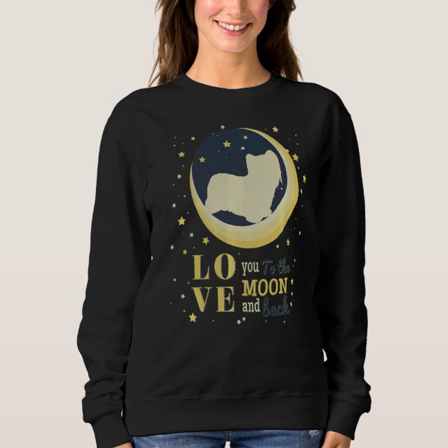 Love Skye Terrier Dog To The Moon Sweatshirt (Front)