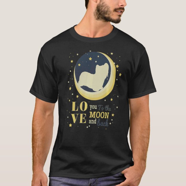 Love Skye Terrier Dog To The Moon T-Shirt (Front)