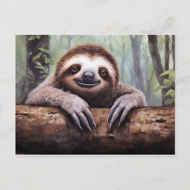 Love Sloths Holiday Postcard (Front)