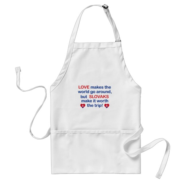 Love Slovaks Adult Apron (Front)