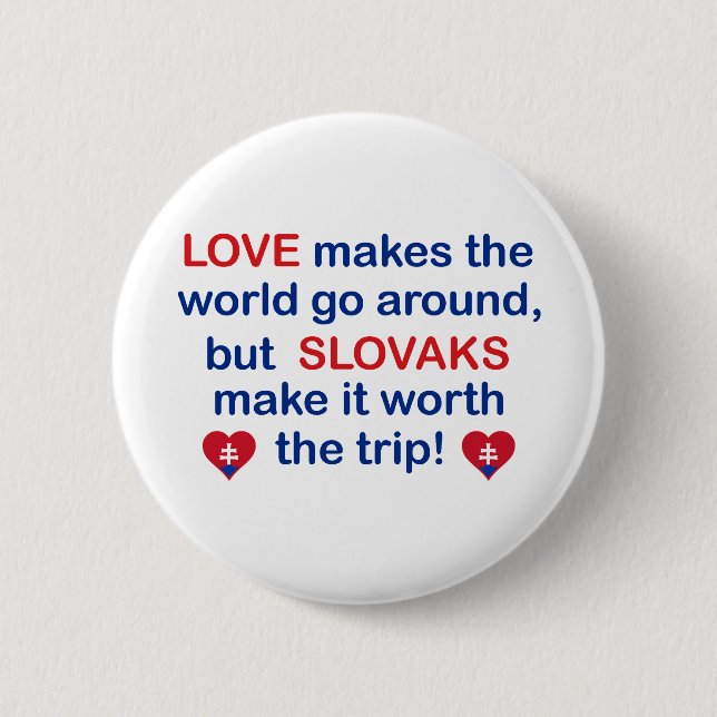 Love Slovaks Pinback Button (Front)