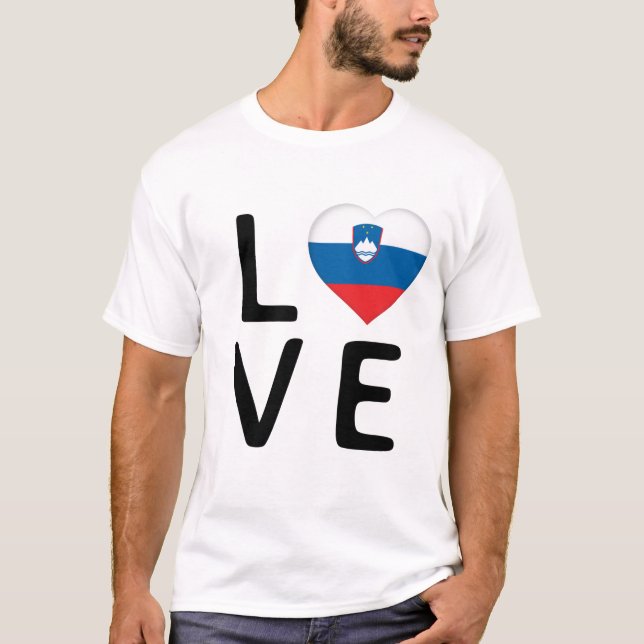 Love - Slovenia Flag T-Shirt (Front)