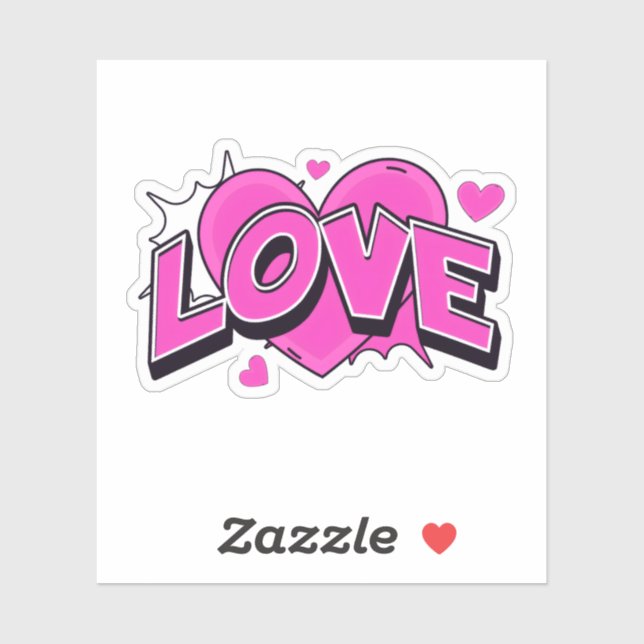 LOVE Small, 3.2 cm (1.25") Sticker (Sheet)