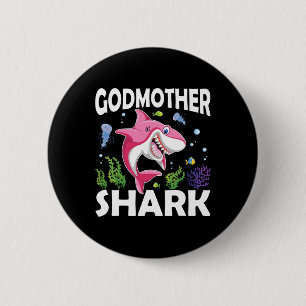 Love Smile Nice Fish Godmother Shark In The Sea  Button