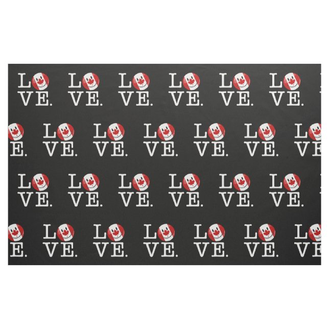Love | Smiling Canadian Flag Fabric (Fat Quarter)