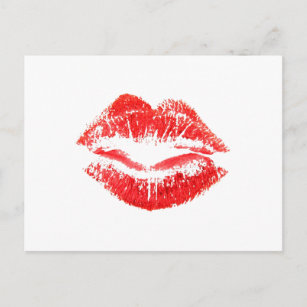 Love, Smooches, Kisses, Lips Postcard