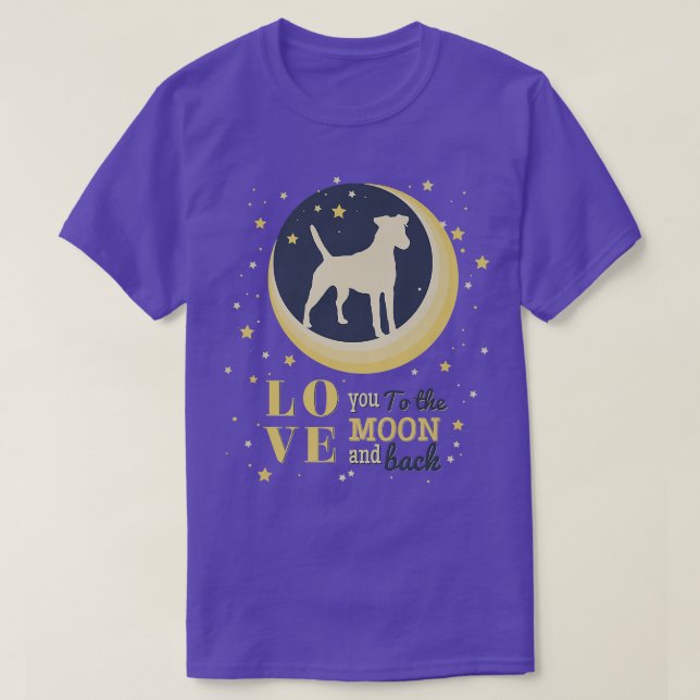 Love Smooth Fo Terrier Dog To The Moon T-Shirt (Design Front)