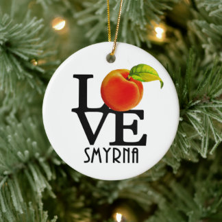 LOVE Smyrna Georgia Ceramic Ornament