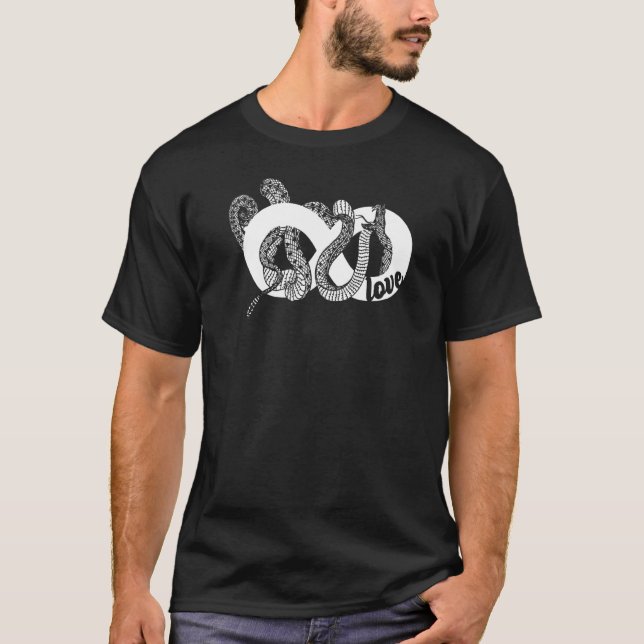 Love Snakes Infinity Symbol Reptile Animals Nature T-Shirt (Front)