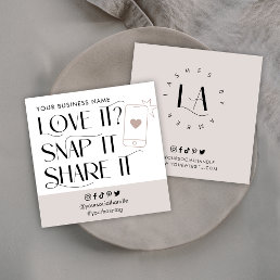 Love Snap Share Social Media Modern Font Logo Square Business Card