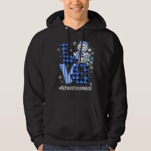 Love Snowman School Counselor Winter Christmas Xma Hoodie