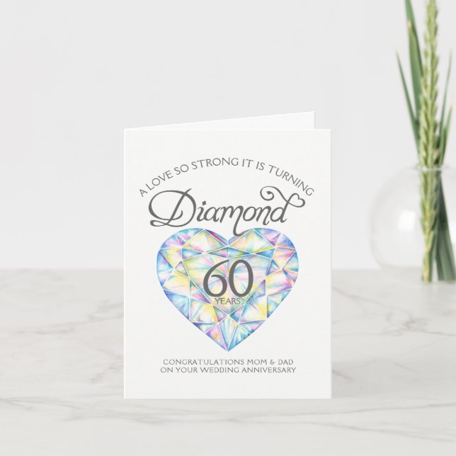 Love so strong diamond anniversary parents card (Front)