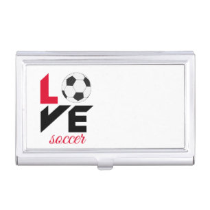 Love soccer business card case