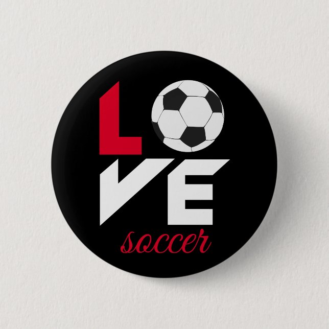Love soccer button (Front)