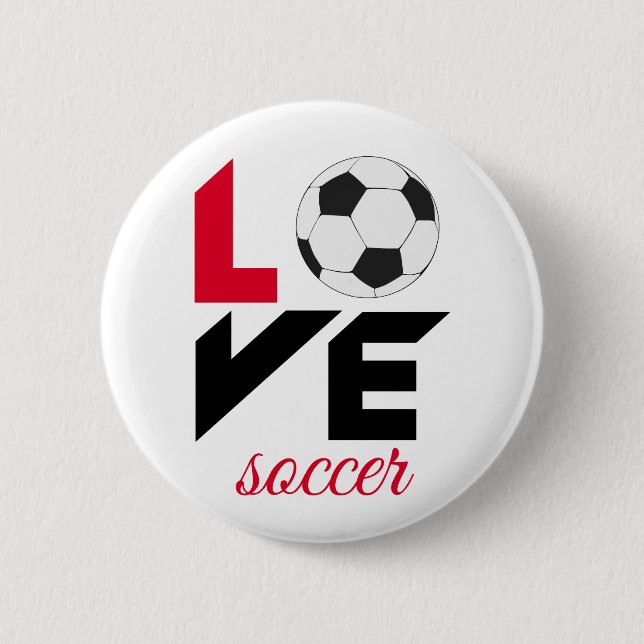 Love soccer button (Front)