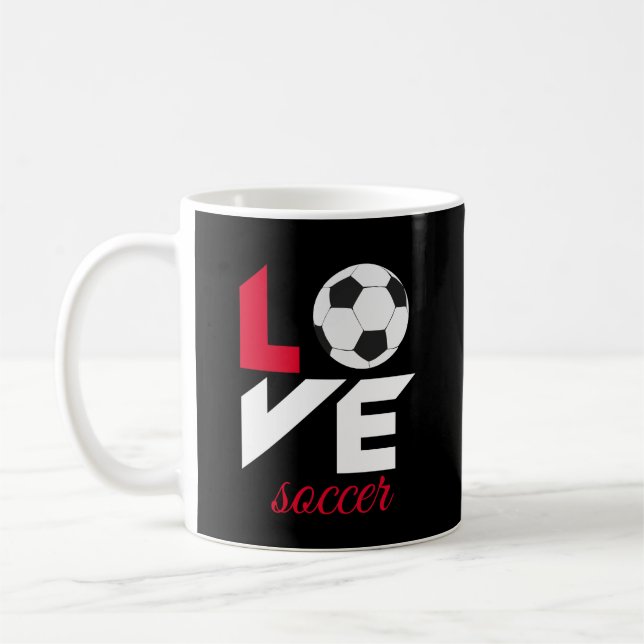 Love soccer coffee mug (Left)