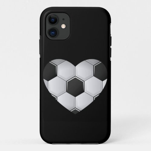love soccer football heart sports athletic iPhone 11 case