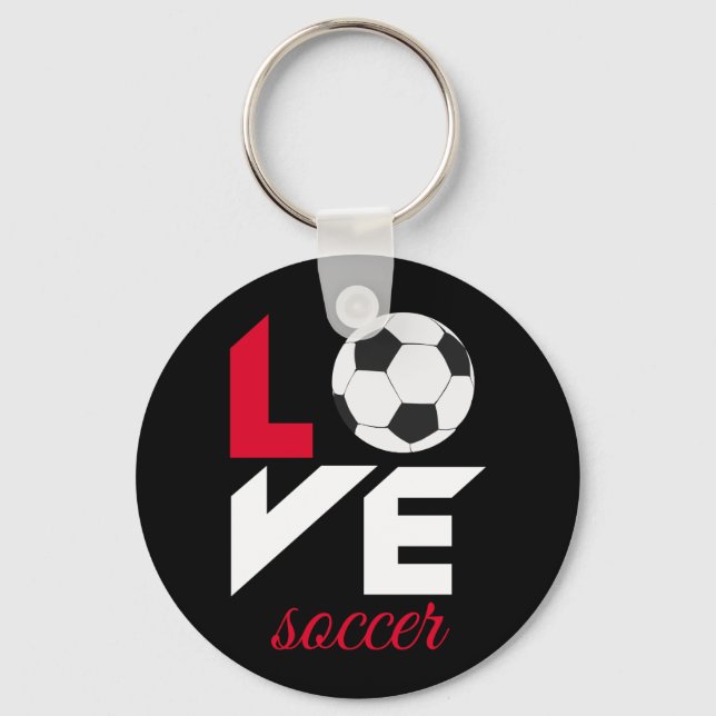 Love soccer keychain (Front)