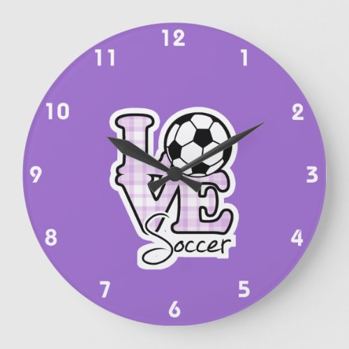 Love Soccer Large Clock