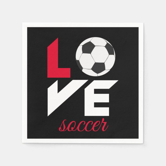 Love soccer napkins (Front)