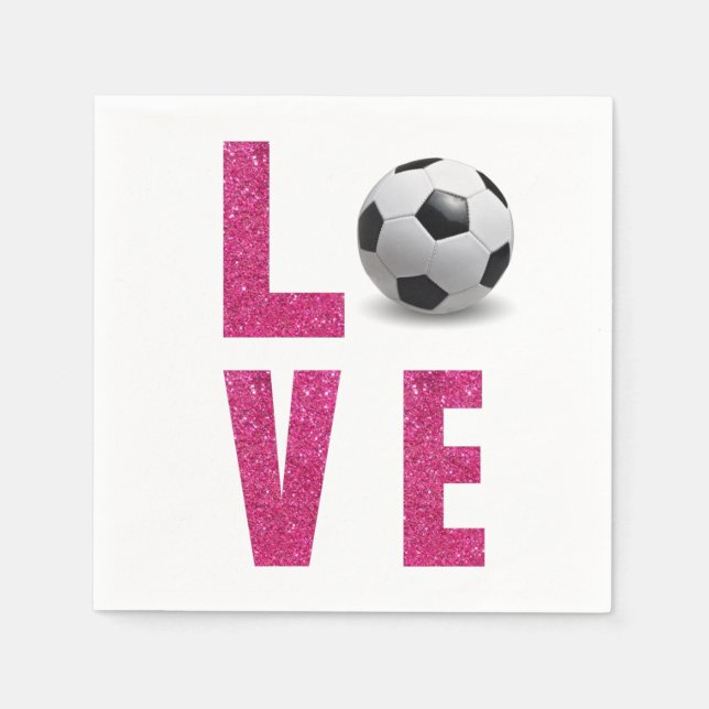 Love Soccer Napkins (Front)