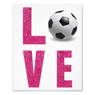 Love Soccer Photo Print