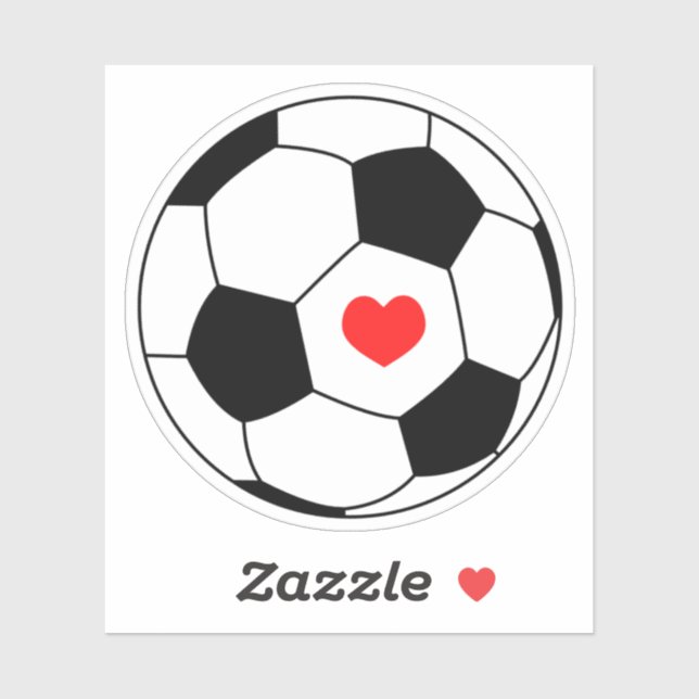 Love soccer sticker (Sheet)