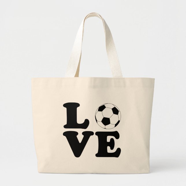 Love Soccer Tote bag (Front)