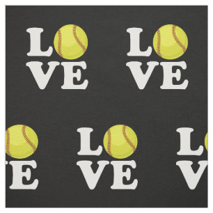 Love Softball Fabric