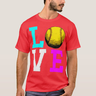 Love Softball Girls Love Softball Softball Coach P T-Shirt