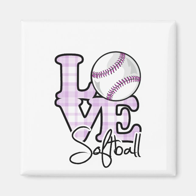 Love Softball Magnet (Front)