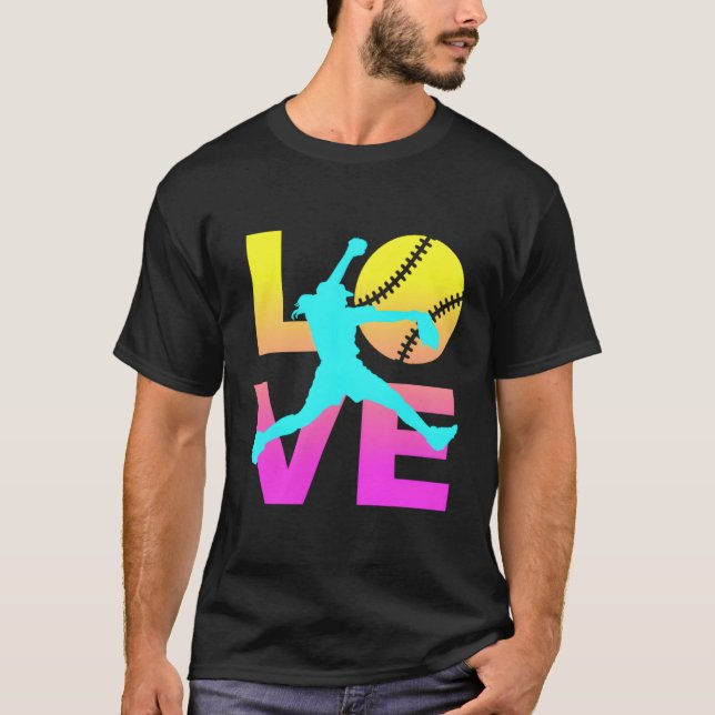 Love Softball N T-Shirt (Front)