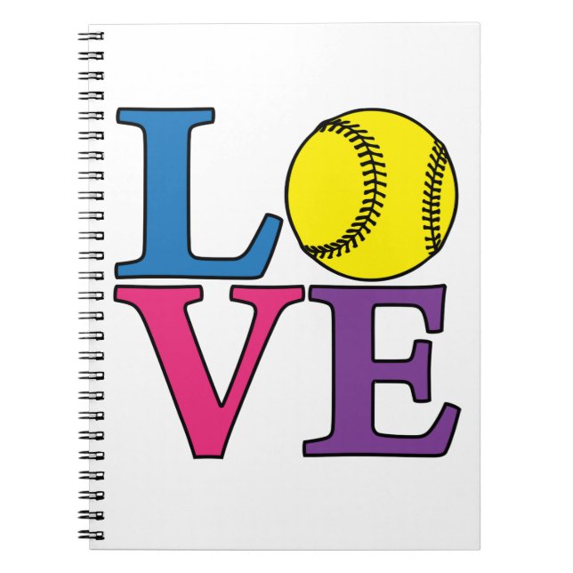 LOVE SOFTBALL Notebook (Front)