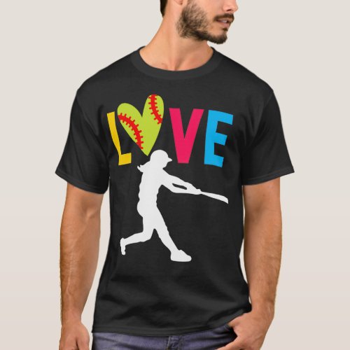 Love Softball Player Trendy Girls Sports Athlete G T_Shirt