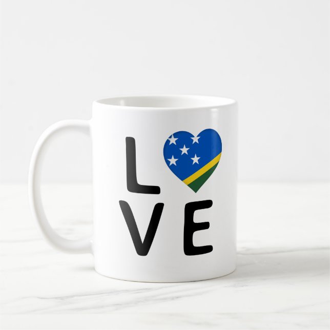 Love - Solomon Islands Flag Coffee Mug (Left)