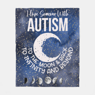 Love Someone with Autism Fleece Blanket