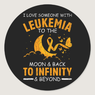 Love Someone With Leukemia Happy Awareness Ribbon  Classic Round Sticker