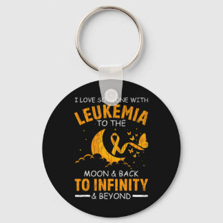 Love Someone With Leukemia Happy Awareness Ribbon  Keychain