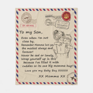 Love Son Letter To My Daughter Love You Baby Boy Fleece Blanket