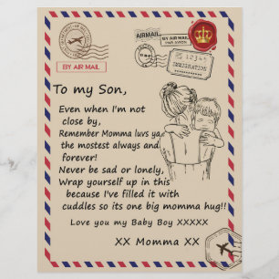 Love Son Letter To My Daughter Love You Baby Boy Letterhead
