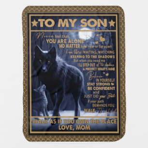 Love Son  Letter To My Son Never Feel You're Alone Baby Blanket
